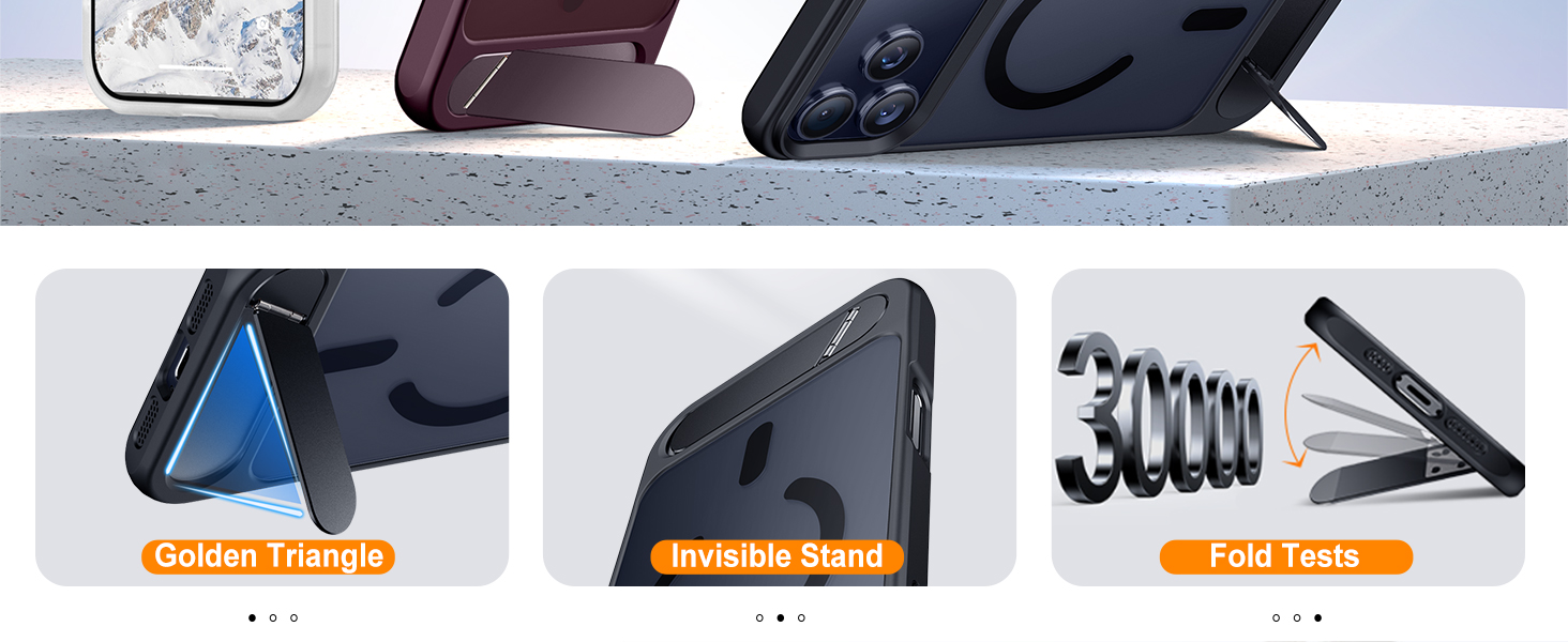 Temdan Magnetic for iPhone 18 Pro Max Case/iPhone 17 Pro Max Case Stand