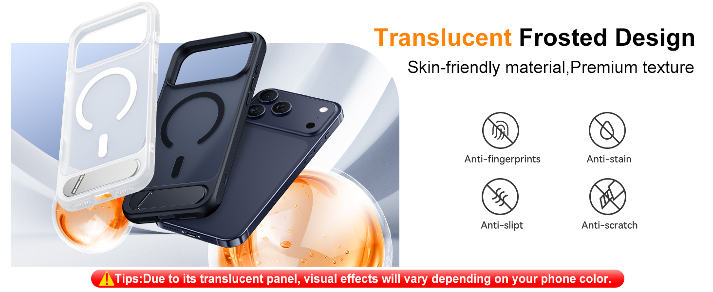 Temdan Magnetic for iPhone 18 Pro Max Case/iPhone 17 Pro Max Case Stand