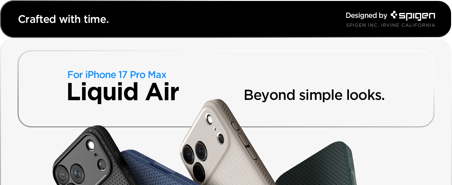 Spigen Liquid Air Case for iPhone 17/18 Pro Max, Matte Black
