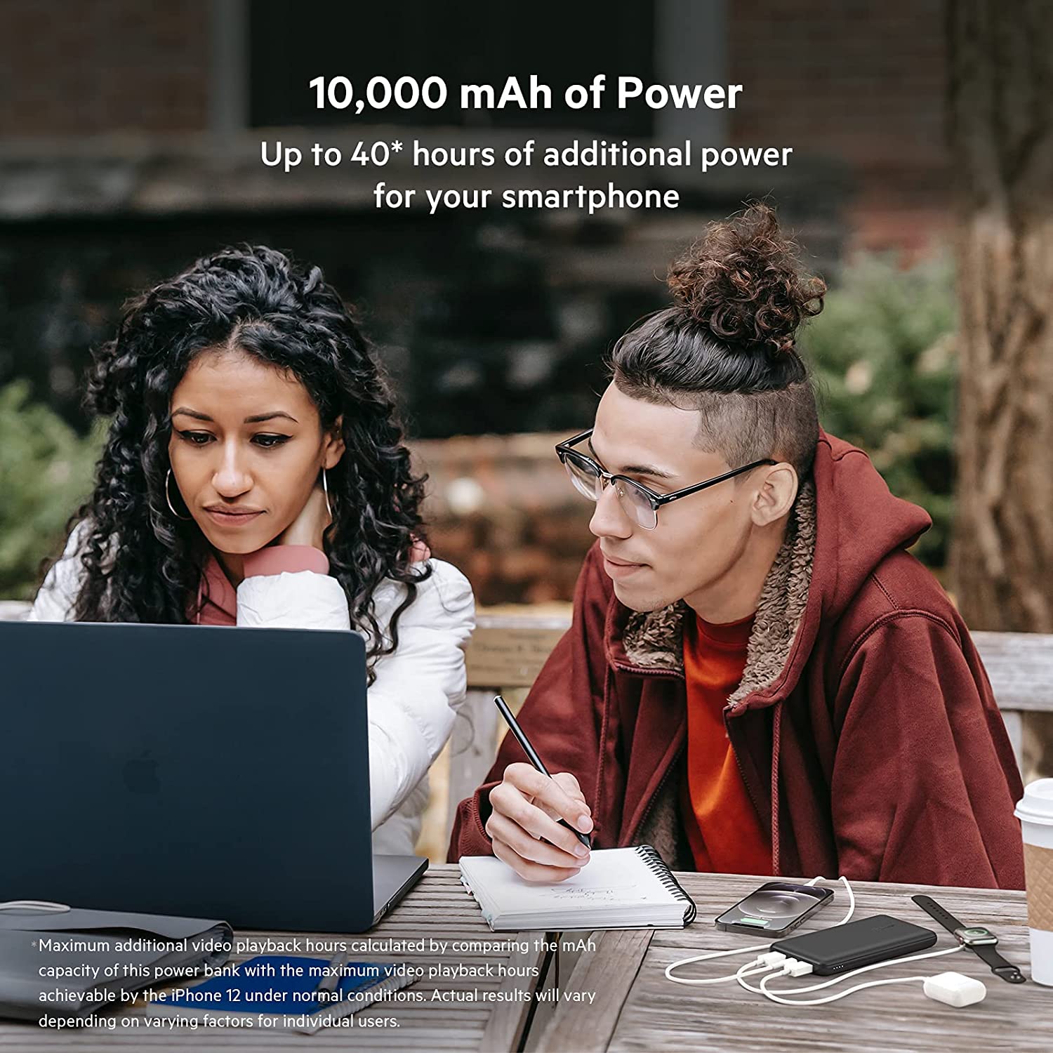 Belkin 10000 mAh Power Bank | Super Fast Charging | USB-C PD Port | 15W Charging for iPhone Series (16, 16 Pro Max), Samsung Galaxy, Pixel & More | 2 Years Warranty | Black