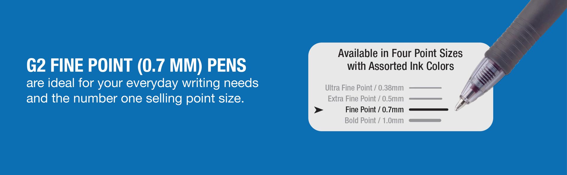 PILOT G2 Premium Gel Pens, Fine Point 0.7mm, Blue Ink, 12-Pack