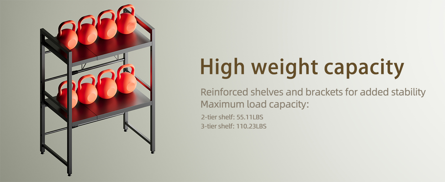 NETEL 3 Tier Expandable Microwave Stand countertop,Microwave Oven Rack