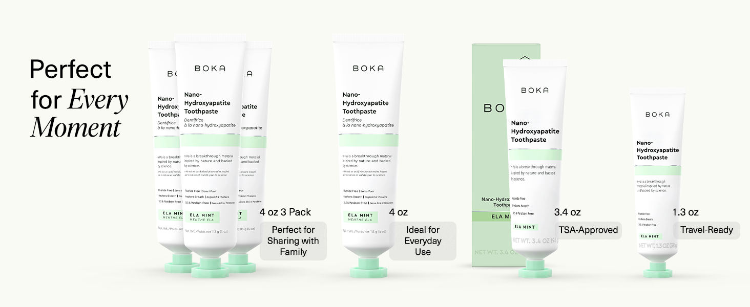 Boka Toothpaste - Nano Hydroxyapatite Toothpaste, Fluoride Free Toothpaste
