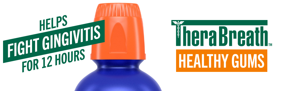 TheraBreath Healthy Gums Oral Rinse, Clean Mint, 16 fl oz, 2-Pack