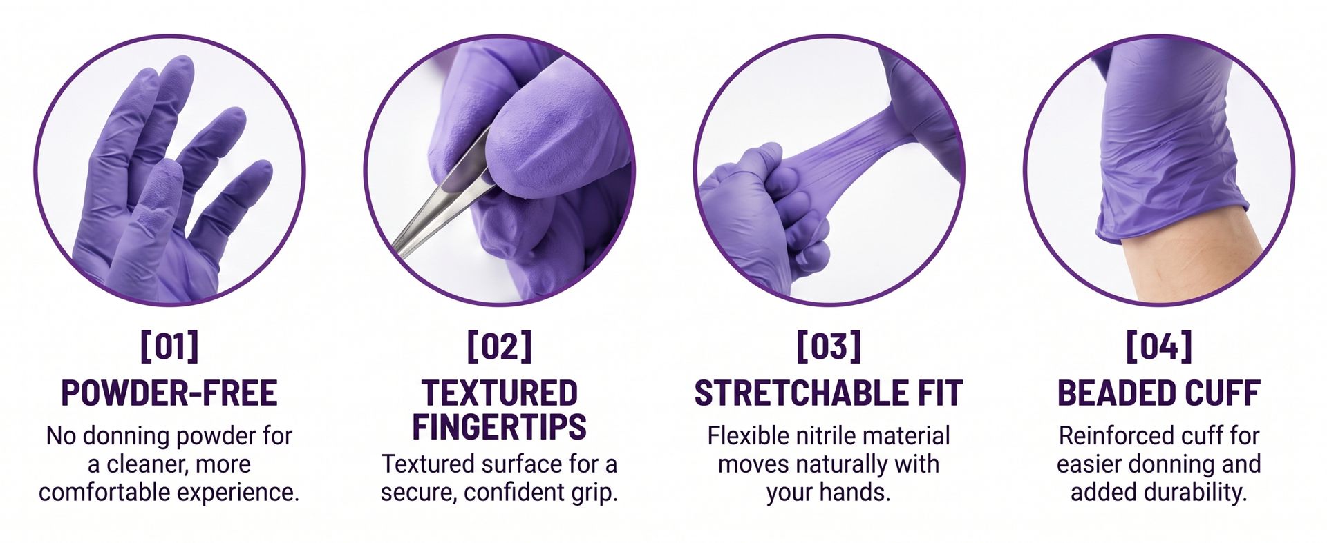 MedPride Powder-Free Nitrile Exam Gloves, X-Large (Pack of 100)