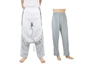 Unisex Side Zipper Bedridden Patient Clothing,Patient Pants,Tear Away Pants,Soft Cotton Material