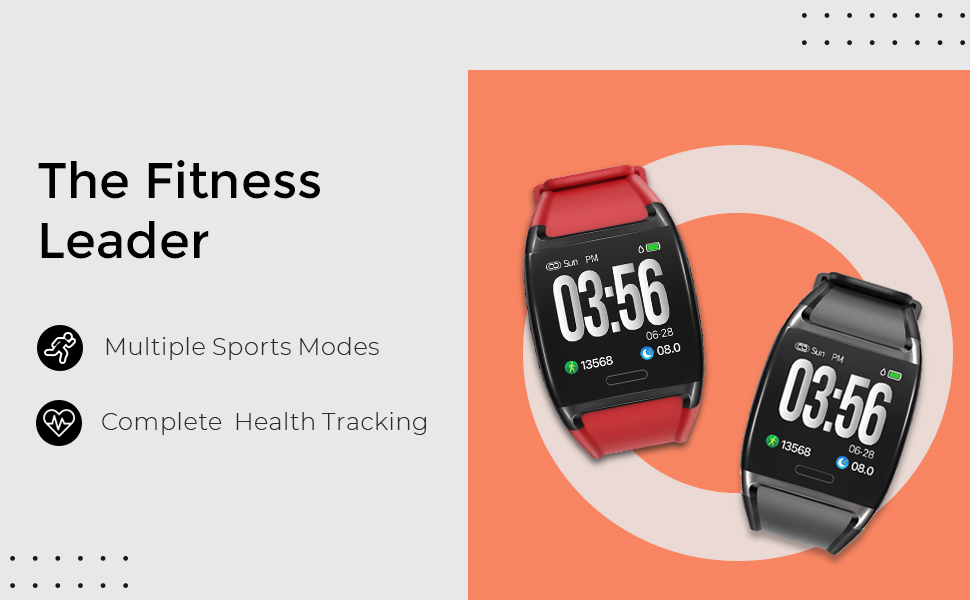 Watch Activity Tracker, Heart Rate Monitor, Smart Activity Tracker, Alert for Android and iPhone (White)