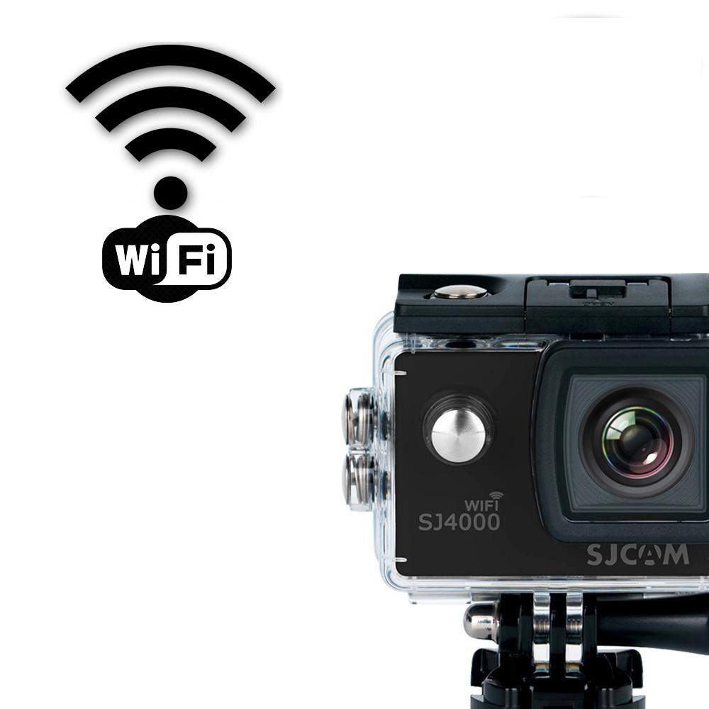 SJCAM SJ4000 WiFi 12MP Optical Full HD WiFi Sports Action Camera 170°Wide FOV 30M Waterproof DV Camcorder, Black