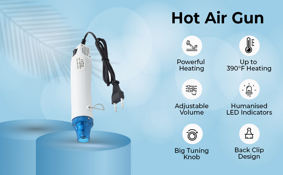ZIBUYU® Heat Gun Machine Handheld Mini Hot Air Gun Machine