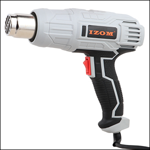 Izom 2000W Heavy Duty Hot Air Gun With Dual Temperature Settings & Four Nozzles for Crafts, Shrinking, Wrapping, Tubing, Multi