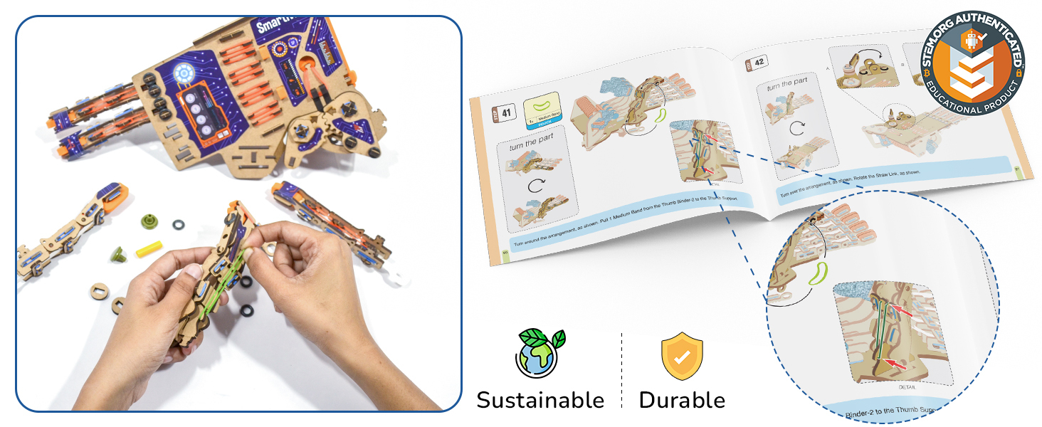 Smartivity Robotic Mechanical Hand STEM Toy for Kids 8-14
