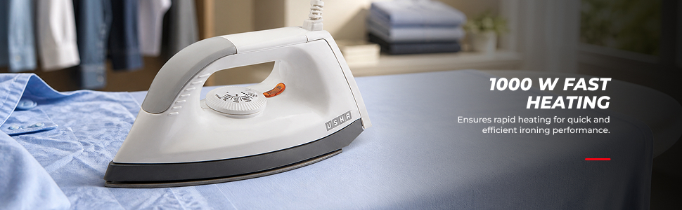 Usha EI 1602 1000-Watt Lightweight Dry Iron (multi-colour)
