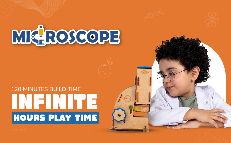 Smartivity DIY Microscope 100x Zoom STEM Toy for Kids 8-14