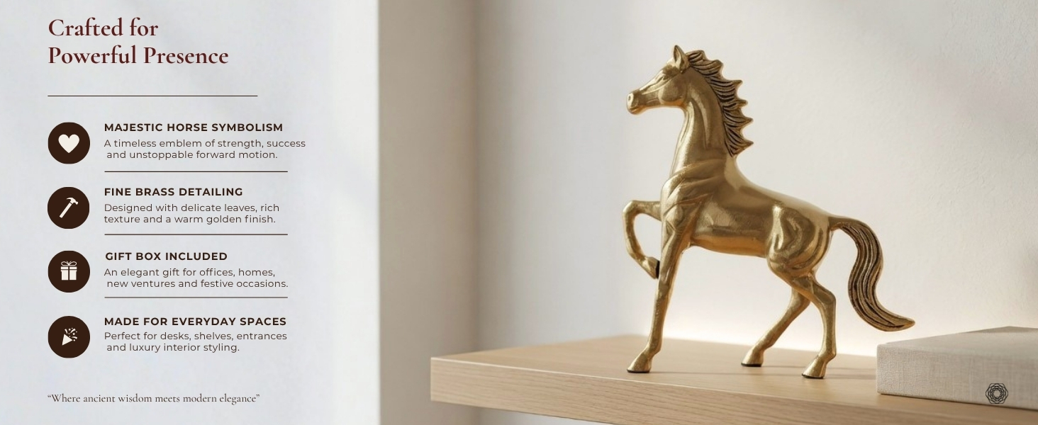 BEHOMA Metal Horse Decorative Figurine Showpiece