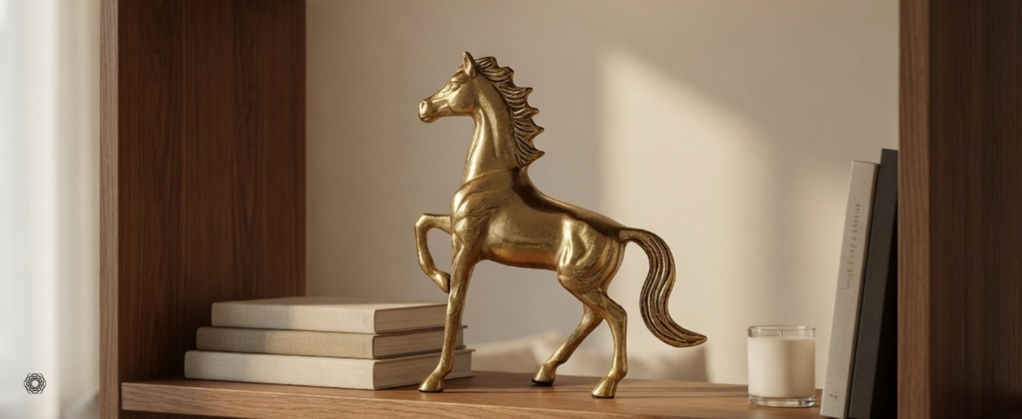 BEHOMA Metal Horse Decorative Figurine Showpiece
