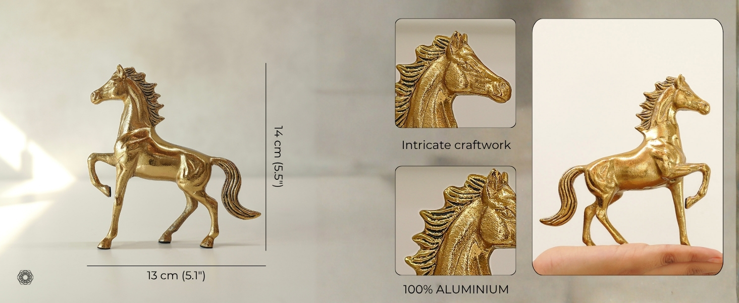BEHOMA Metal Horse Decorative Figurine Showpiece