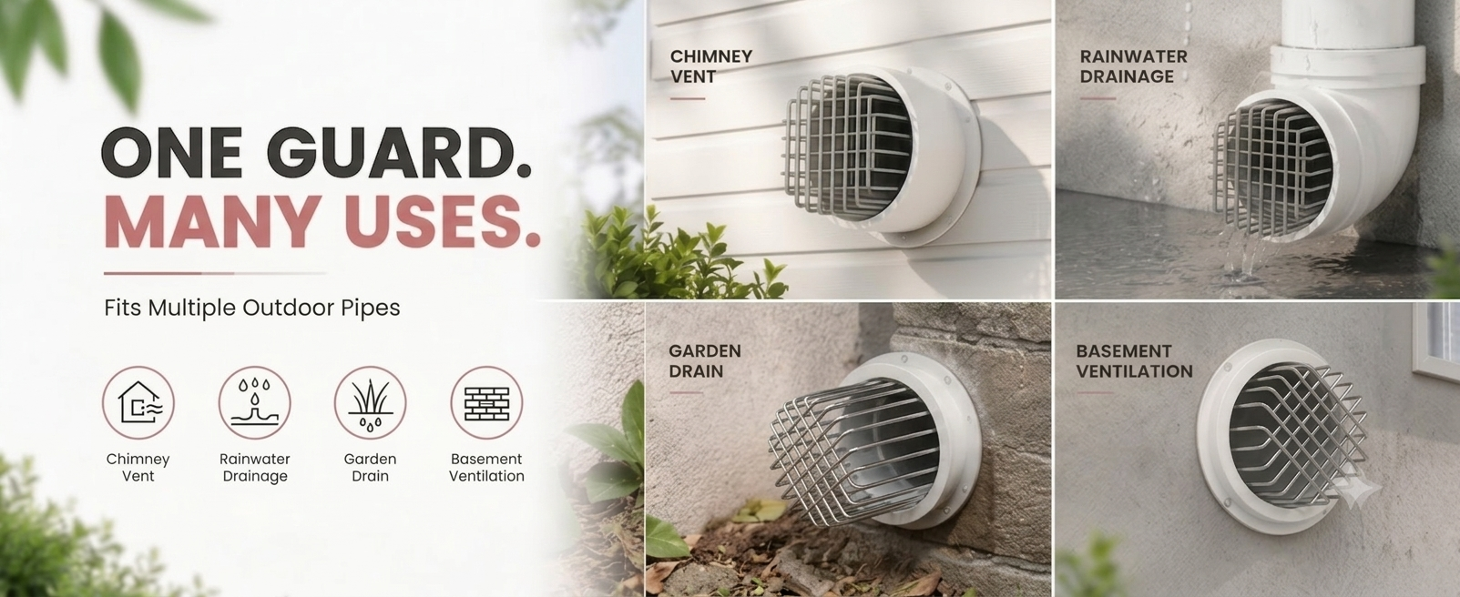 URBANMONK 2.5-Inch Pipe Anti-Rat Drain Cover Mesh | Rust-Resistant Stainless Steel Wire Drain Strainer | Universal Pipe Guard for Outdoor | Prevents Clogs, Insects & Rodent Entry | 2.5 Inch