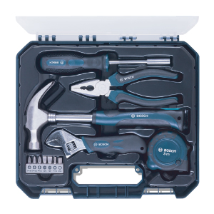 BOSCH Professional GSB 500 RE Corded-Electric Drill Tool Set, 10 mm, 500 Watt, 1 Year Warranty, Blue