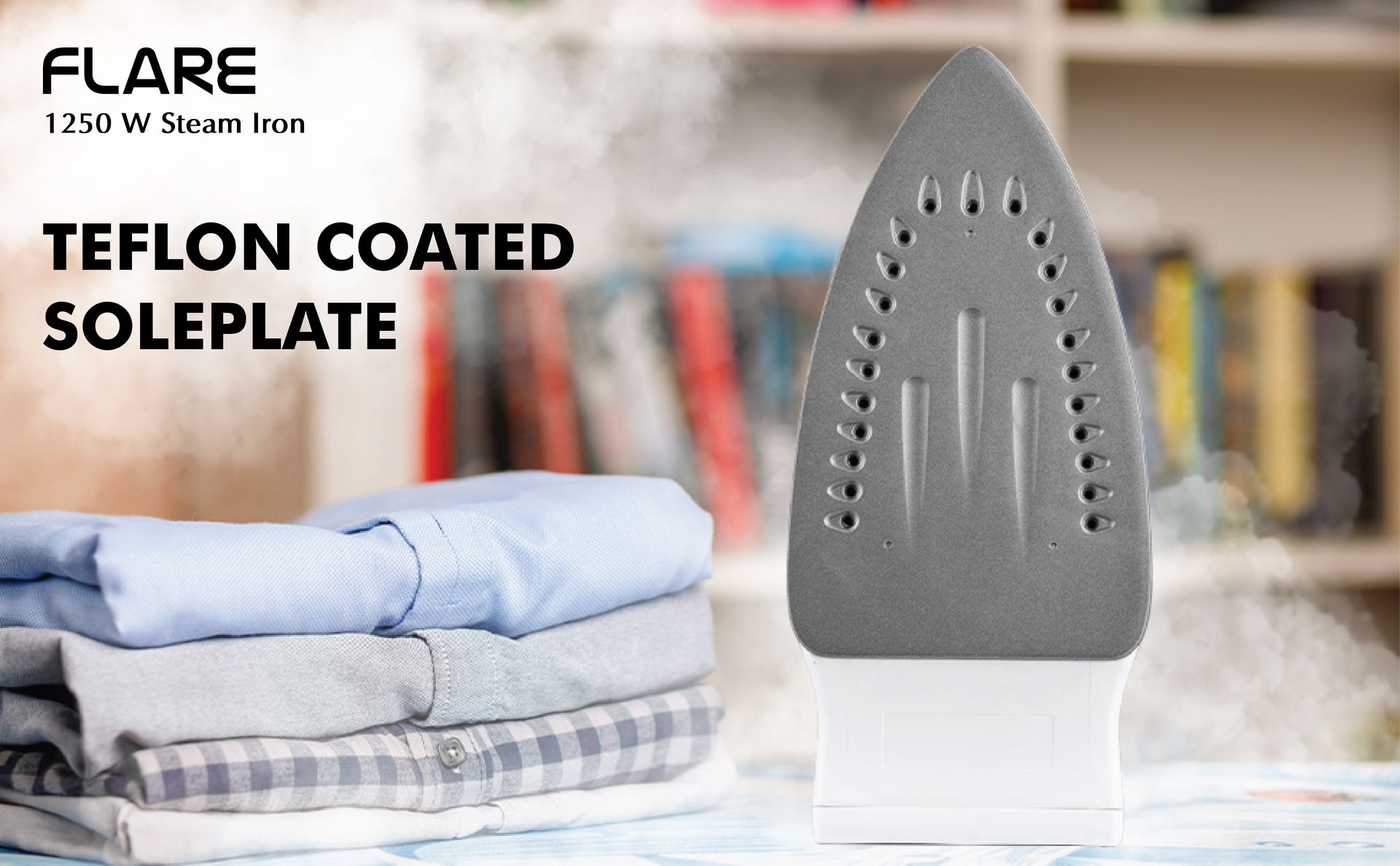 Havells Plastic Flare 1250 Watts Steam Iron With Vertical & Horizontal Ironing | Teflon Coated Sole Plate| Powerful Mist Spray With 3 Functions| 360° Swivel Cord|2 Years Manufacturer Warranty (Purple)