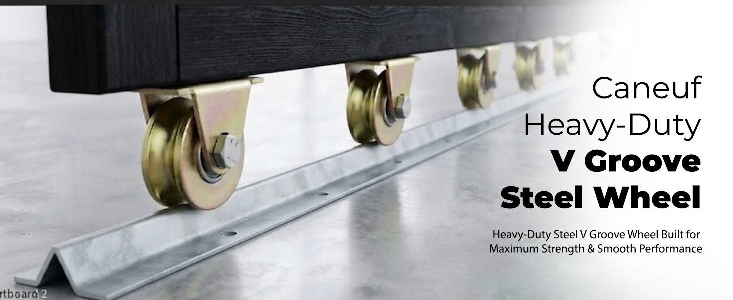 V Groove Wheel, Steel Heavy Duty Caster Wheels Sliding Gate Rollers Pressure Bearing Pully Long-Lasting Convenient V-Shaped Bracket Roller (4, Grov-2 in)