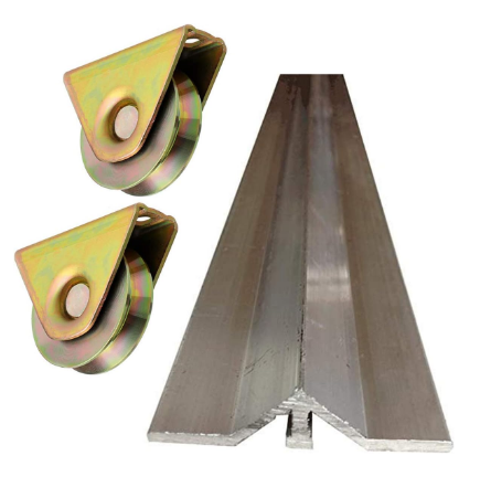 MONARCH - V Groove Sliding GATE Wheel with Exterior Bracket, for Residential Gates and Industrial Gates, Suitable for V Track, with Bearing and Bracket | Set of 2 | 300KG Capacity