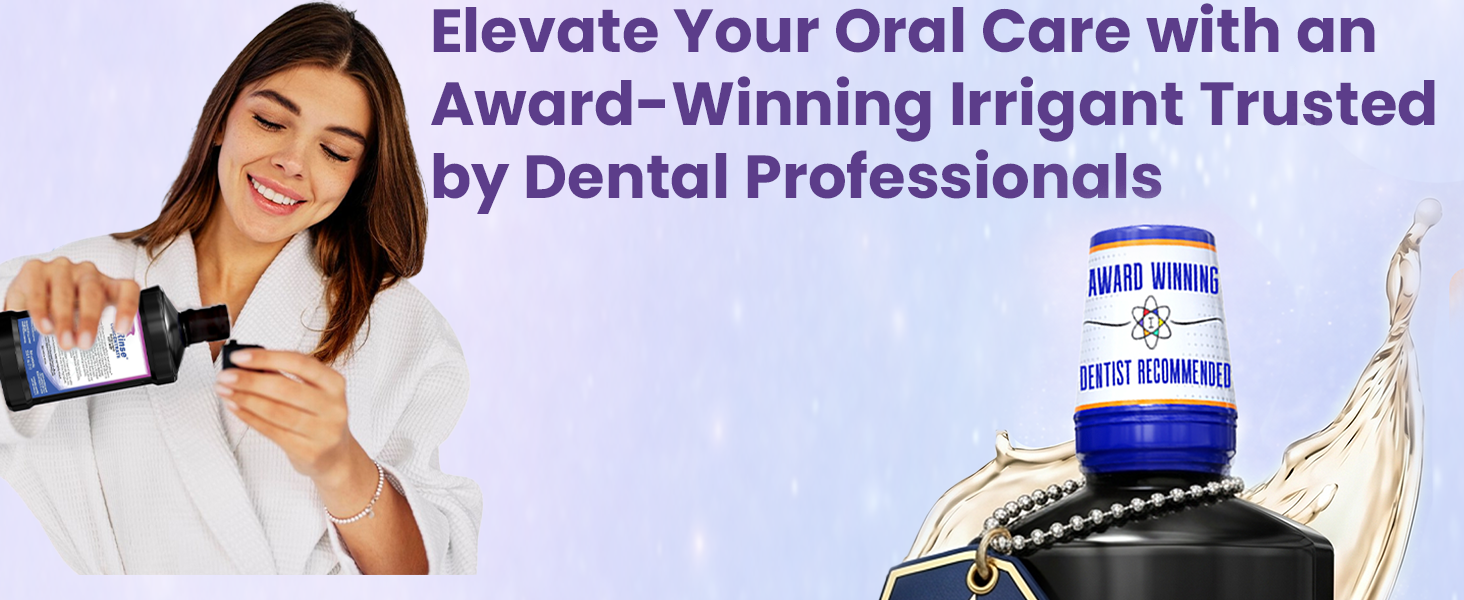 ioRinse Dental Irrigant with Molecular Iodine for Waterpik, Water Flossers