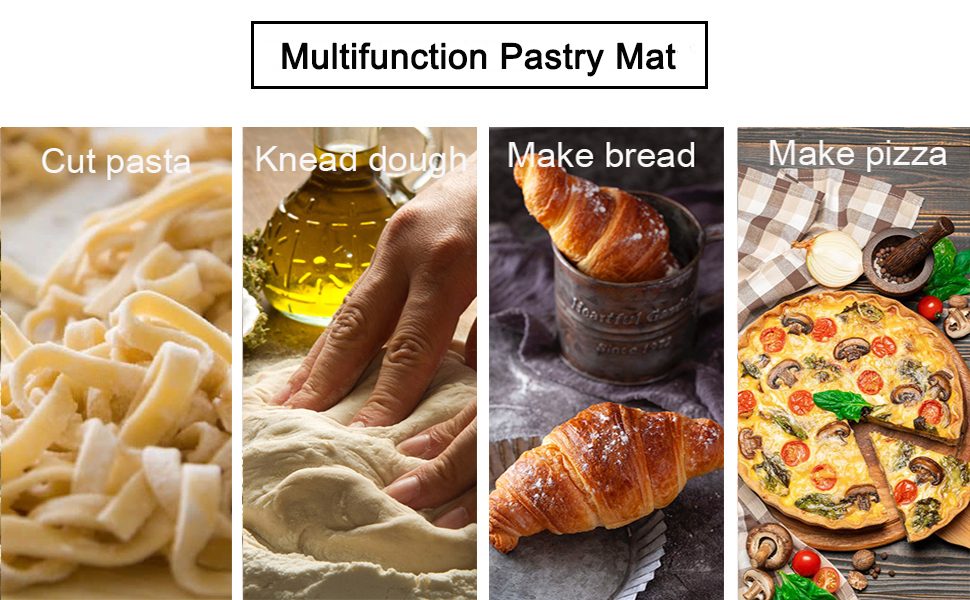 E-COSMOS® Silicone Baking Mat Silicone Chapati Atta Kneading Mat Non-Stick Fondant Rolling Mat Stretchable for Kitchen Roti Chapati (Baking Mat 50 * 40 cm) (Multicolor)
