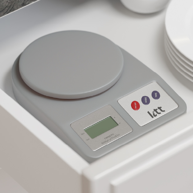 Litt by Lifelong Digital Kitchen Weighing Scale | LCD Display with Tare & Mode Function | Compact & Accurate Weighing Machine for Kitchen, Baking, Diet, Food & Grocery | 5kg Capacity
