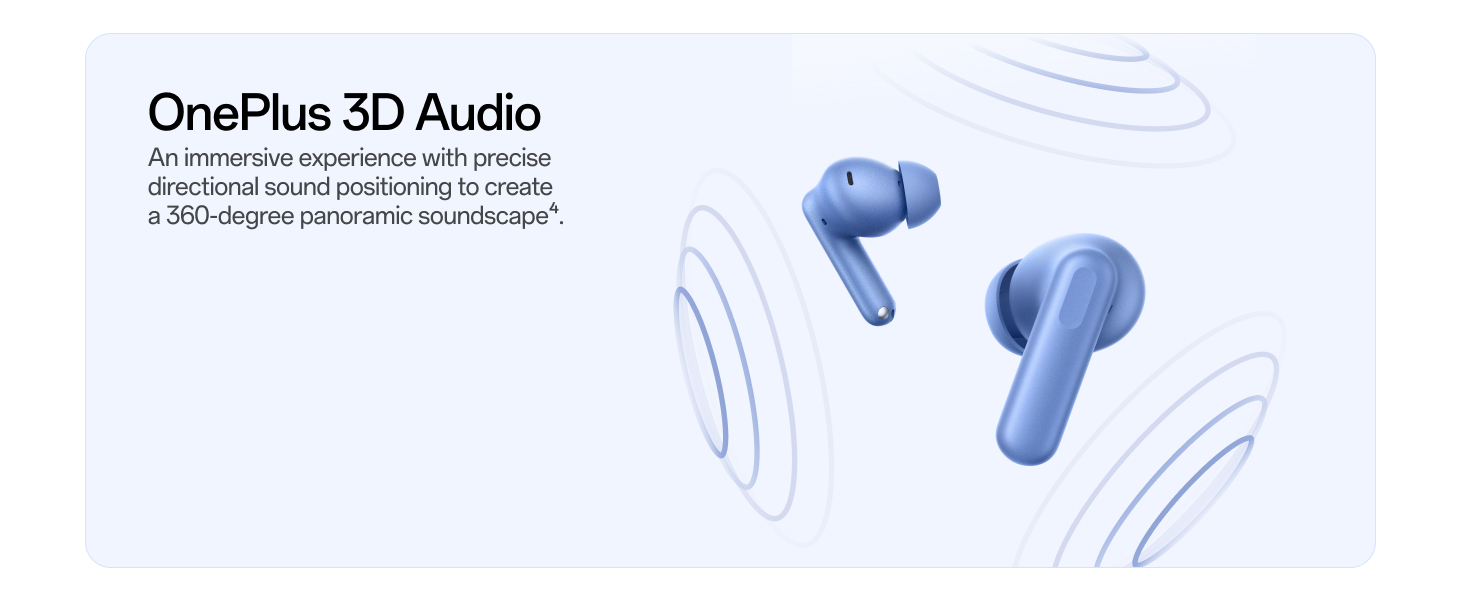 OnePlus Nord Buds 3r TWS Earbuds up to 54 Hours Playback, 2-mic Clear Calls, 3D Spatial Audio, AI Translation, 12.4mm Drivers, Dual-Device Connectivity, 47ms Low Latency - Aura Blue
