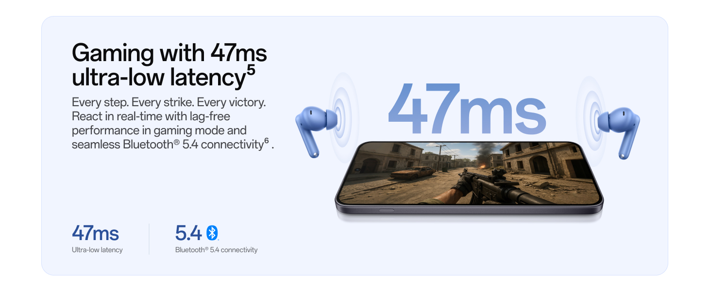 OnePlus Nord Buds 3r TWS Earbuds up to 54 Hours Playback, 2-mic Clear Calls, 3D Spatial Audio, AI Translation, 12.4mm Drivers, Dual-Device Connectivity, 47ms Low Latency - Aura Blue