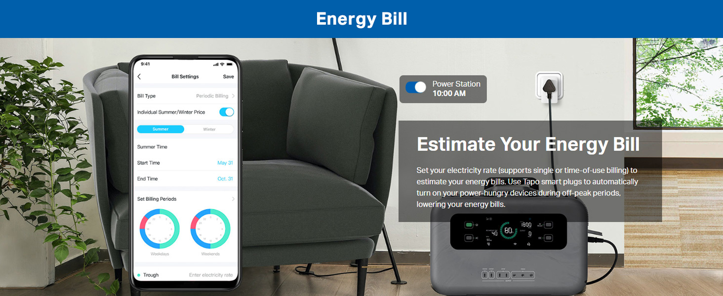 Tapo P110 16A Wi-Fi Smart Plug with Energy Monitoring, Suitable for High-Power Appliances & Microwave Ovens, Remote Control, Timer & Schedule, Works with Alexa, Assistant, Apple Home