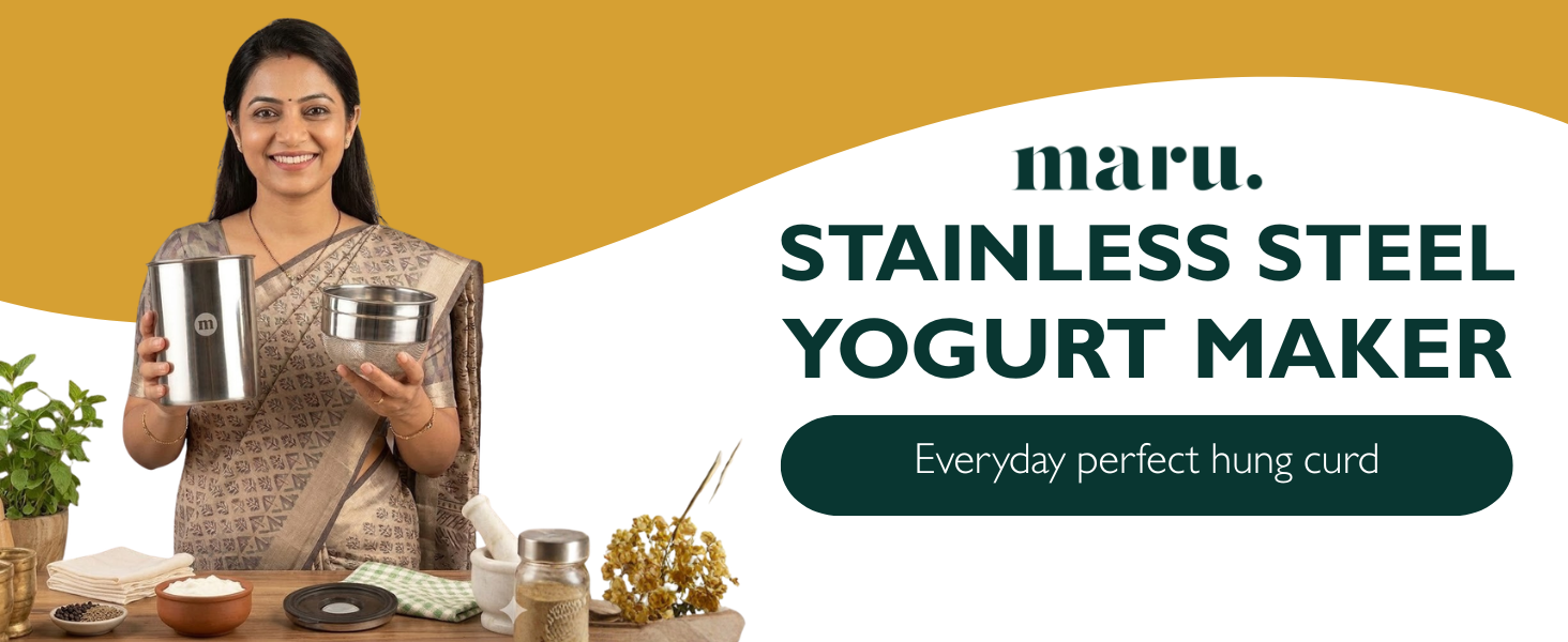 Maru Stainless Steel Multipurpose Greek Yogurt and Hung Curd Maker