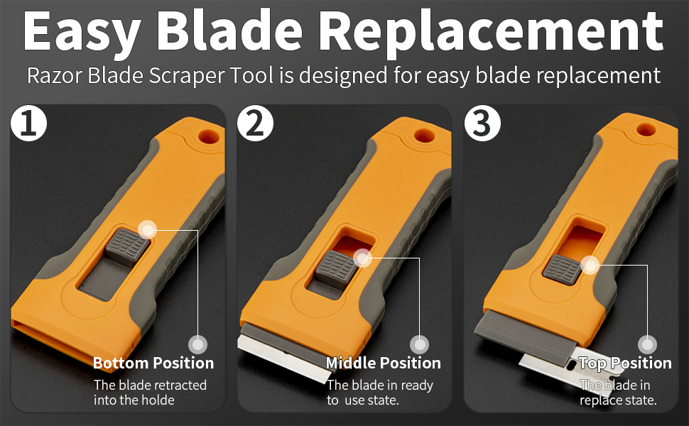 Razor Blade Scraper Tool with 15pcs Extra Blades, Cleaning Razor Scraper for Glass, Glass Top Stove Scraper for Oven Door, Cooktop Scraper, Glass Scraper Cleaning Paint from Glass