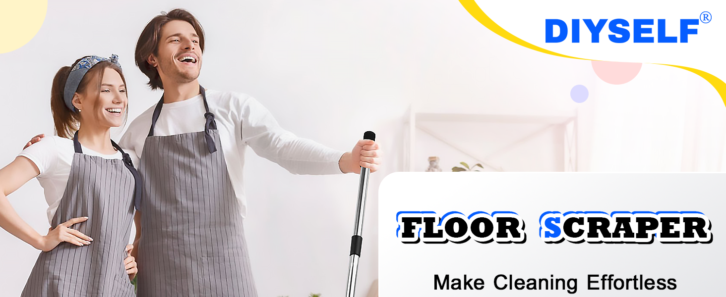 DIYSELF Scraper Tool 5.4 ft (65 in), Adjustable Floor Scraper