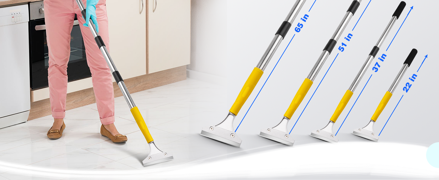 DIYSELF Scraper Tool 5.4 ft (65 in), Adjustable Floor Scraper