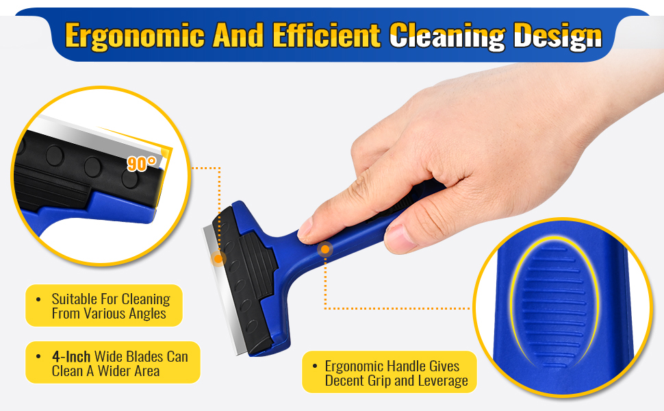 4" Razor Blade Scraper Tool with 10PCS Blades for Cleaning