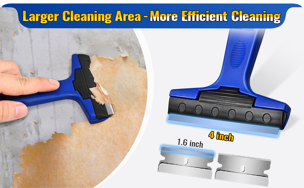 4" Razor Blade Scraper Tool with 10PCS Blades for Cleaning