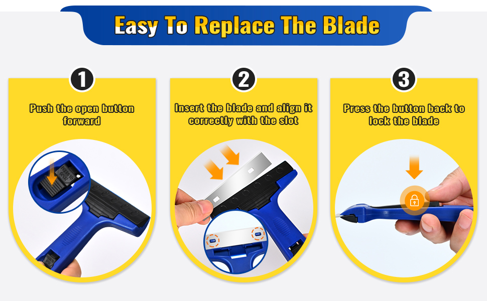 4" Razor Blade Scraper Tool with 10PCS Blades for Cleaning