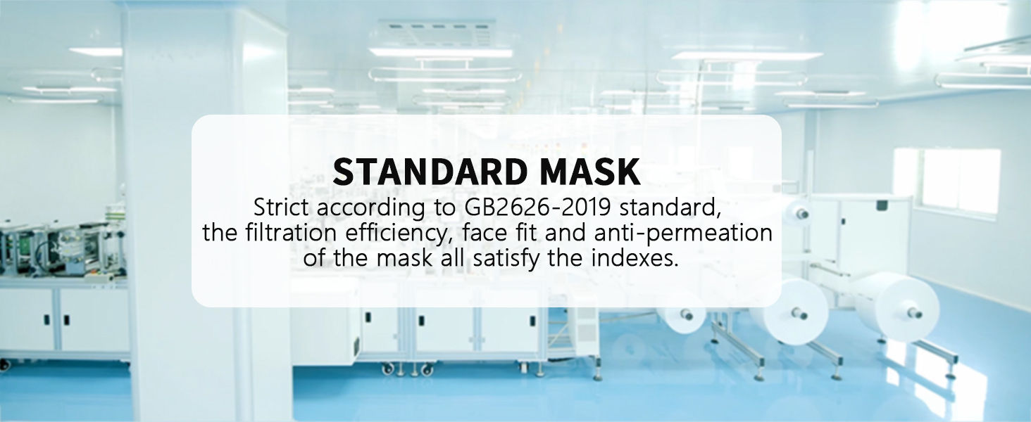LEVENIS KN95 Face Masks 50 Pack, Breathable Comfortable and Disposable KN95 Mask, Black