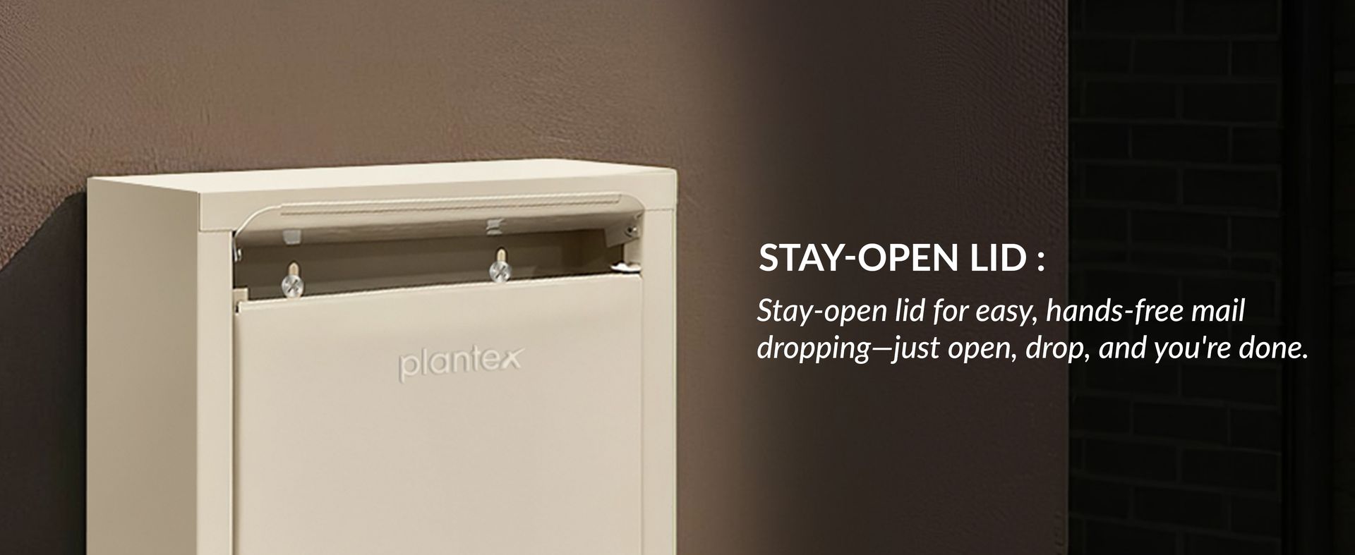 Plantex Letter Box/GI Steel Mail Box/Donation Box with Lock and Keys/Letter Box for Home Gate/Suggestion Box for Office/School/Complaint Box/ (Ivory) - Wall Mount