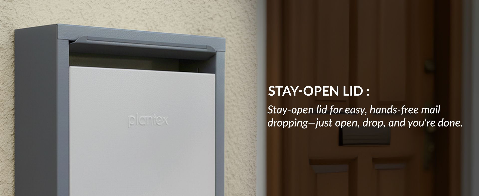 Plantex All in one Multipurpose with Big Size Letter Box for Home/Post Box/Suggestion Box/Complaint Box/Donation Box with Lock Table Top or Wall Mount - (Grey)