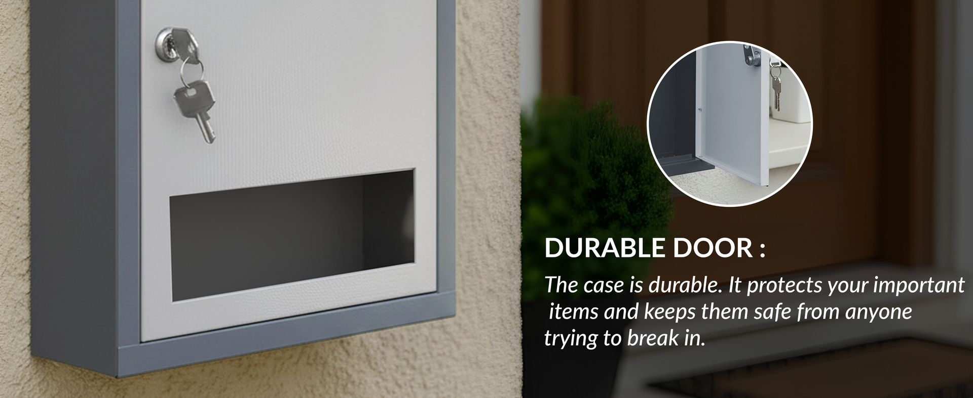 Plantex All in one Multipurpose with Big Size Letter Box for Home/Post Box/Suggestion Box/Complaint Box/Donation Box with Lock Table Top or Wall Mount - (Grey)
