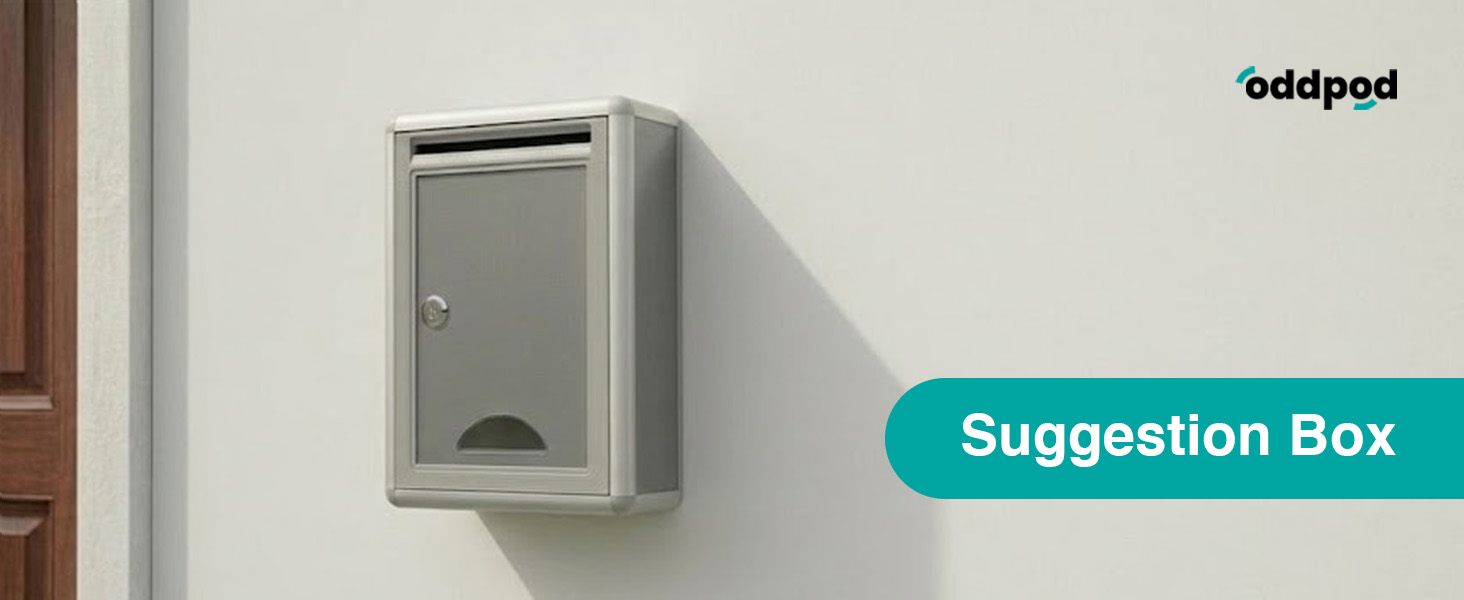 oddpod™ Multipurpose Wall-Mounting Letter Box/Suggestion Box/Complaint Box/Ballot Box/Donation Box with Lock - Opaque