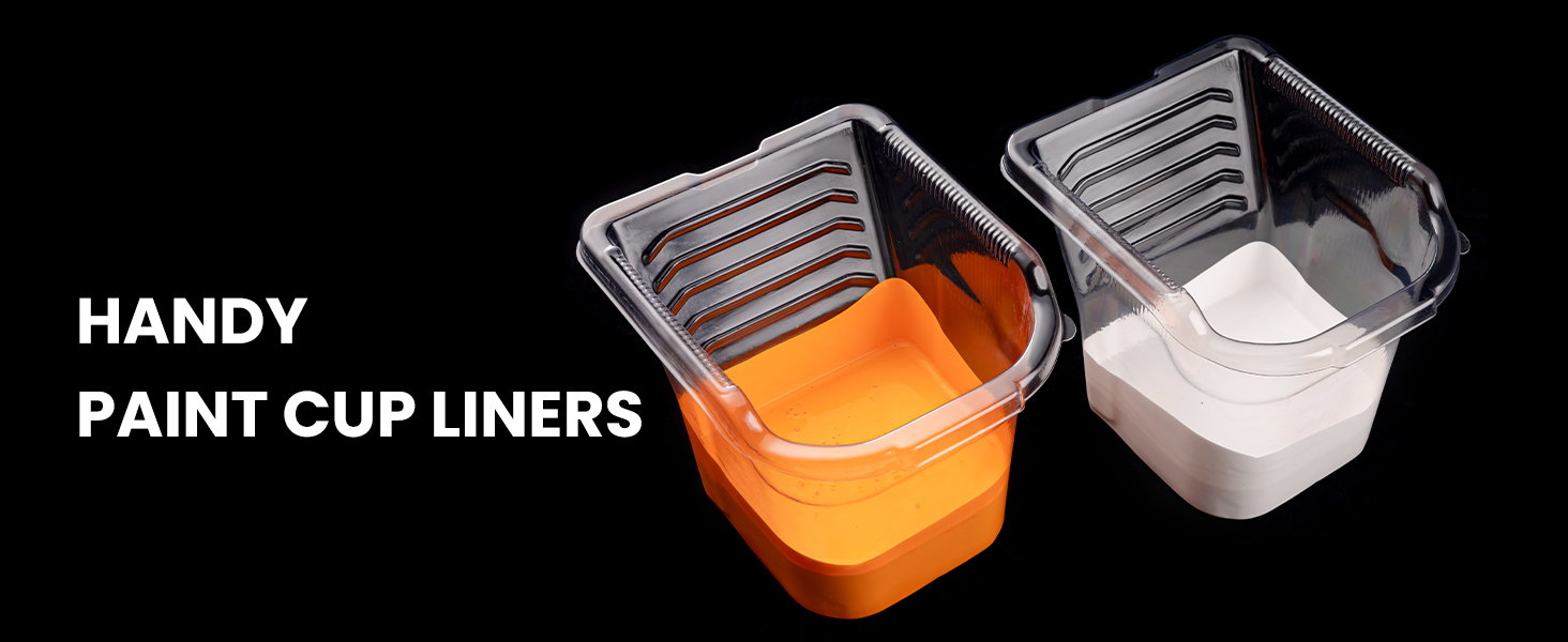 Mister Rui 4 Inch Paint Bucket Set with Liners and Lid, 7 Pack