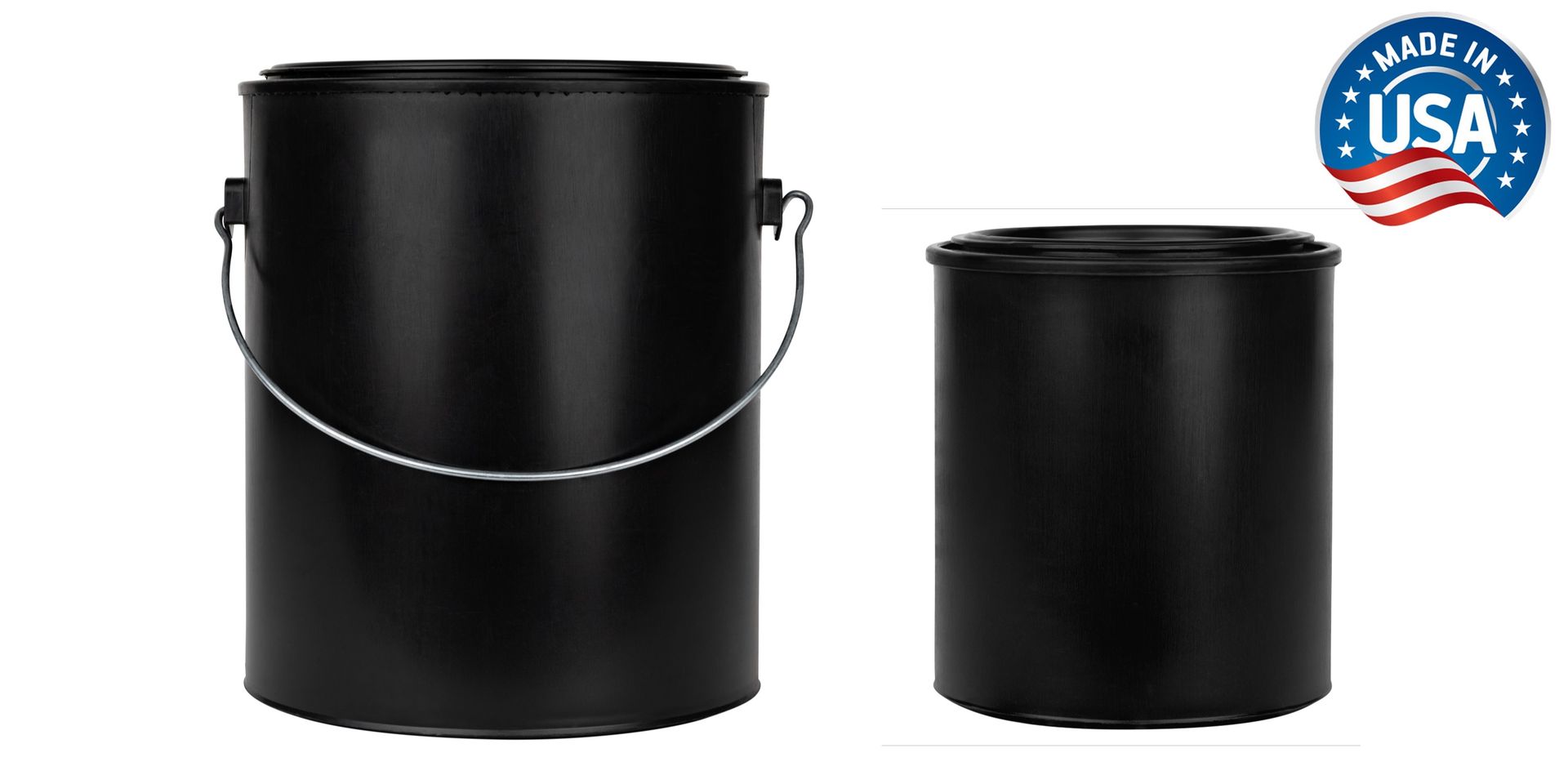 1-Quart Plastic Paint Bucket (3 Pack) - Triple Lock Airtight Seal - Minimizes Skimming - Rust Proof - Odor & Chemical Resistant - 32 Fl Oz All-Plastic Paint Can with Snap On Lid - Stock Your Home