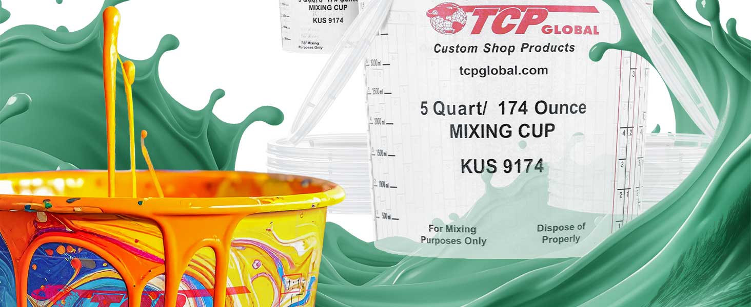 Custom Shop Paint Mixing Cups, 5-Quart, 48 Pack, Plastic Measuring Cups