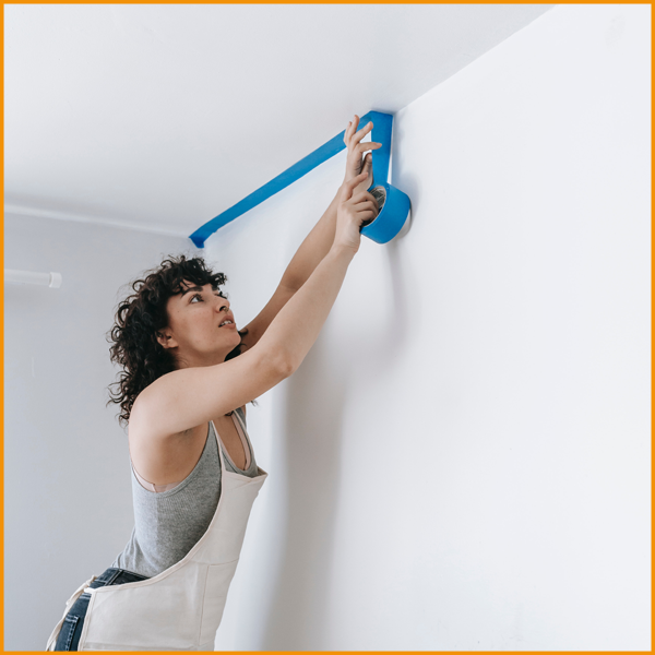 4 Rolls Premium Painters Tape, Blue Tape, Masking Tape, Paint Tape for Multi-Purpose, Painting, Painter's, DIY Crafts Arts (88yd =0.94IN*22yd*4) Decoration Labeling No Residue, Easy Removal