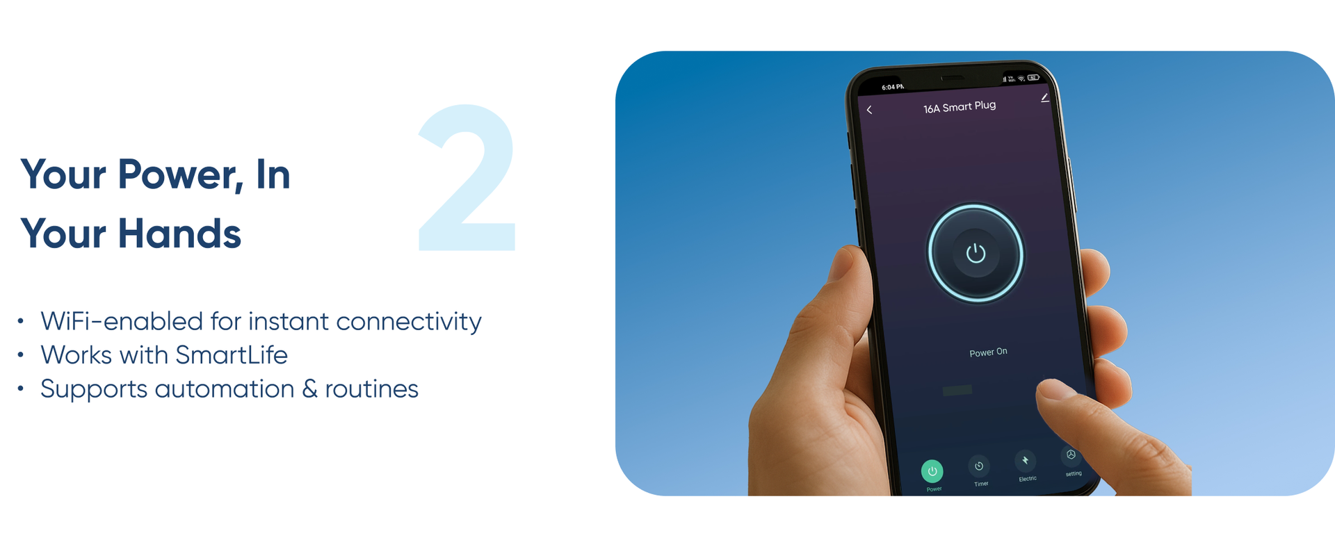 AZIOT 16A Smart Plug with Energy Monitoring, WiFi & Bluetooth, Suitable for Large Appliances like Geysers, Microwave Ovens, Air Conditioners. Works with Alexa & Home