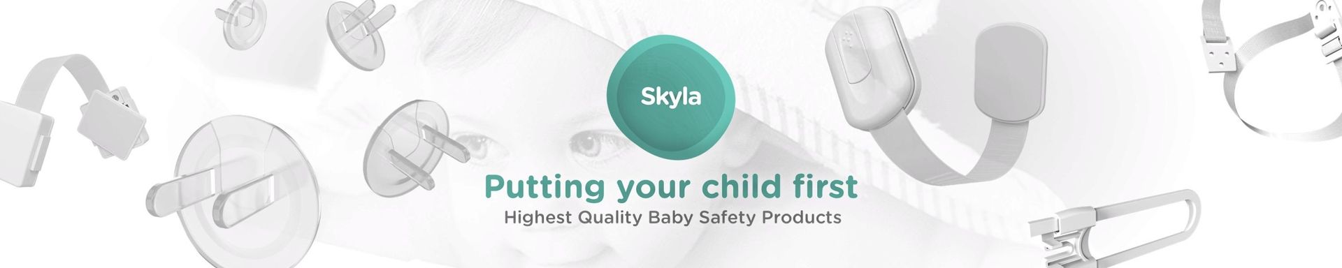 SKYLA HOMES Cabinet Strap Locks for Baby Proofing, 8 Pack, White