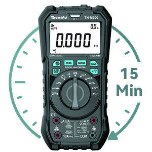 Themisto TH-M200 AC/DC Current, True RMS Digital Multimeter | 9999 Counts |10A | Black